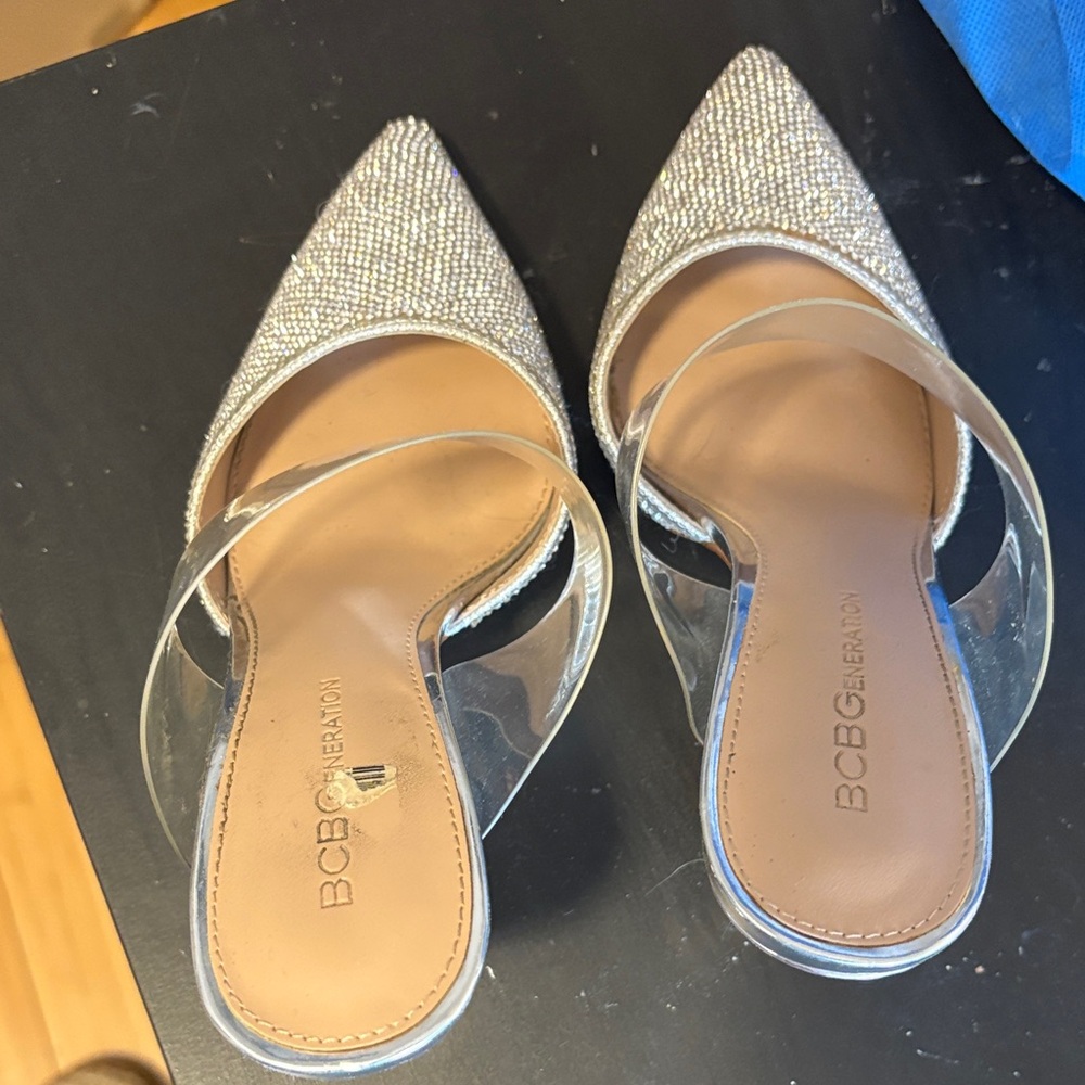 Bcbgeneration Silver Rhinestone Heel - image 4